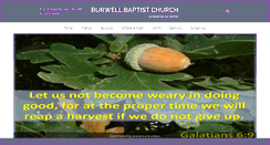 Desktop Screenshot of burwellbaptistchurch.org.uk