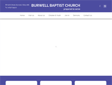 Tablet Screenshot of burwellbaptistchurch.org.uk